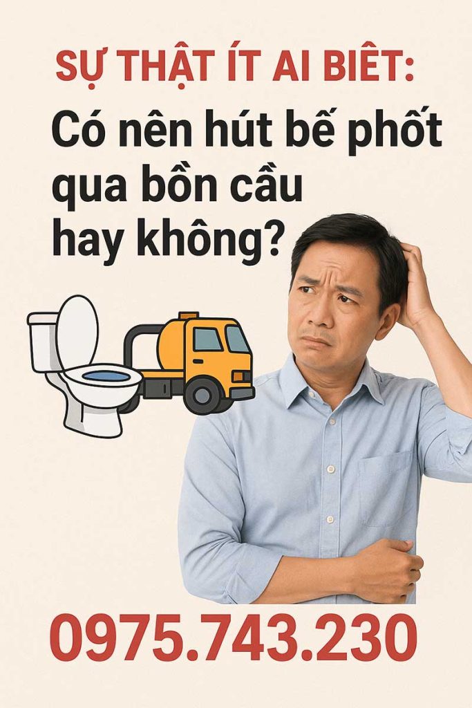 Sự thật ít ai biết: Có nên hút bể phốt qua bồn cầu hay không?