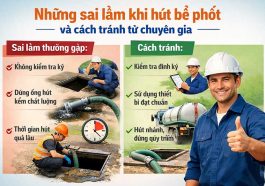 Những sai lầm khi hút bể phốt và cách tránh từ chuyên gia